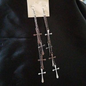 *Brand New* Cross Dangle Earrings